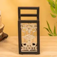 Подсвечник фонарь "Геральдика" 11х11х24,5 см, d 7,5 см, алюминий, железо