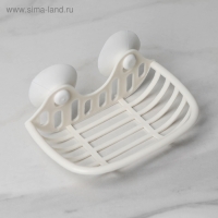 Мыльница на присосках, 16&times;10&times;6 см, цвет МИКС