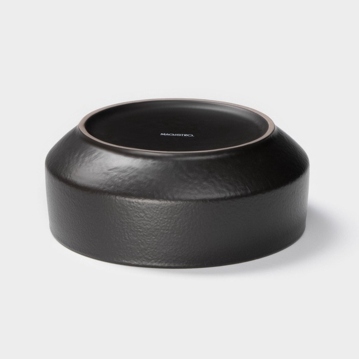 Салатник Magistro Black style, d=15 см, фарфор, чёрный