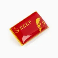 Значок &laquo;Ленин&raquo;, 2.5&times;1.5 см, цвет красно-жёлтый в золоте