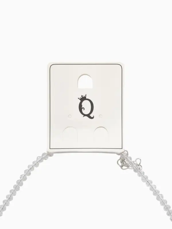 Чокер &laquo;Бабочка&raquo; хрусталь, белый в серебре, 36 см + 5 см доп, цепочка