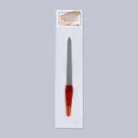 Пилка металлическая для ногтей, 17 см, цвет янтарный