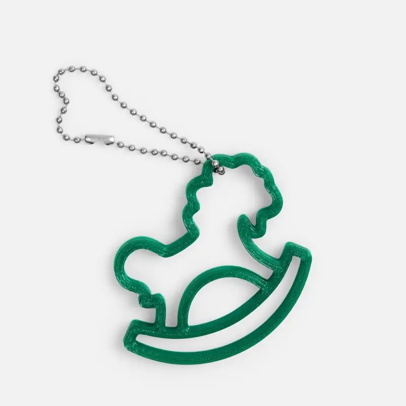 Подвеска &laquo;Лошадка-качалка&raquo;, 3D-печать, зеленая