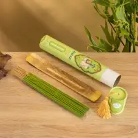 Благовония в тубусе "Жасмин и Шафран" 30 штук с деревянной подставкой