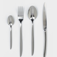 Набор столовых приборов Magistro Flow 24 предмета, цвет серебряный