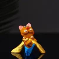 Фигура "Кот в лодке с рыбкой" 4.2х5.8х5.4 см