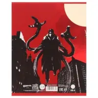 Тетрадь в клетку 48 листов, картонная обложка, серые листы, &laquo;Человек-паук&raquo;