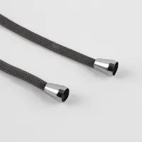 Наконечник для шнура, d=5 мм, 14&times;9 мм, 4 шт., цвет серебряный