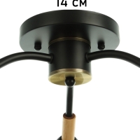 Люстра "Гундер" 3хЕ27 40Вт черный 57х57х25 см