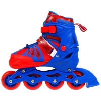 Роликовые коньки раздвижные ONLYTOP, р. 34-37, светящиеся колёса PU 64 мм