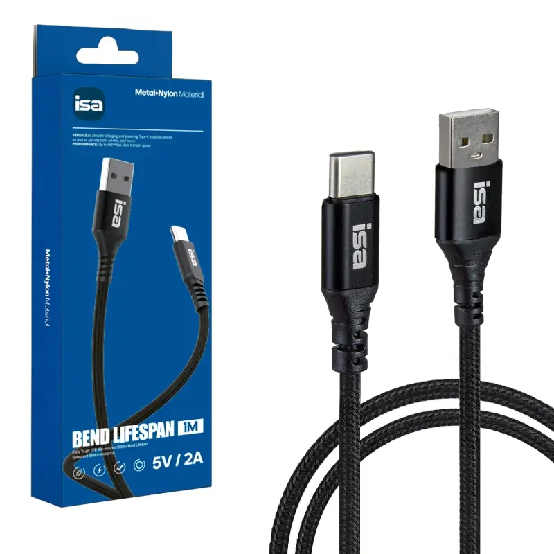Кабель BX-4 USB на Type-C 1m 2A ISA черный