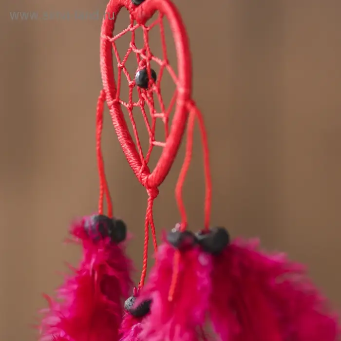 Ловец снов "Сердце красное" 0,5х7х25 см