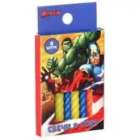 Свечи для торта витые &laquo;С Днем Рождения&raquo;, 8 штук, Мстители