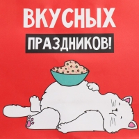 Пакет подарочный новогодний крафтовый &laquo;Праздники&raquo;, 22 х 22 х 11 см, Новый год