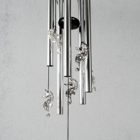 Музыка ветра металл "Морские коньки" 5 трубок 60 см