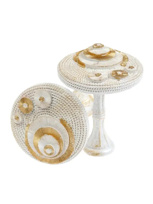 Крючок для штор CAPPIO KS038, d=11 см, цвет белый с золотом, 2 шт