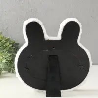 Фоторамка МДФ, иск. мех 11х17,8 см "Белая зайка" 24,5х2х25 см