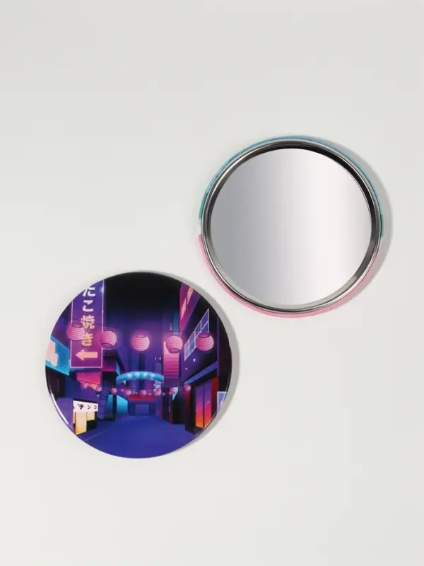 Зеркало карманное &laquo;Город&raquo;, d=7 см, разноцветное