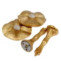 Крючок для штор CAPPIO KS036, d=9.5 мм, цвет золото, 2 шт