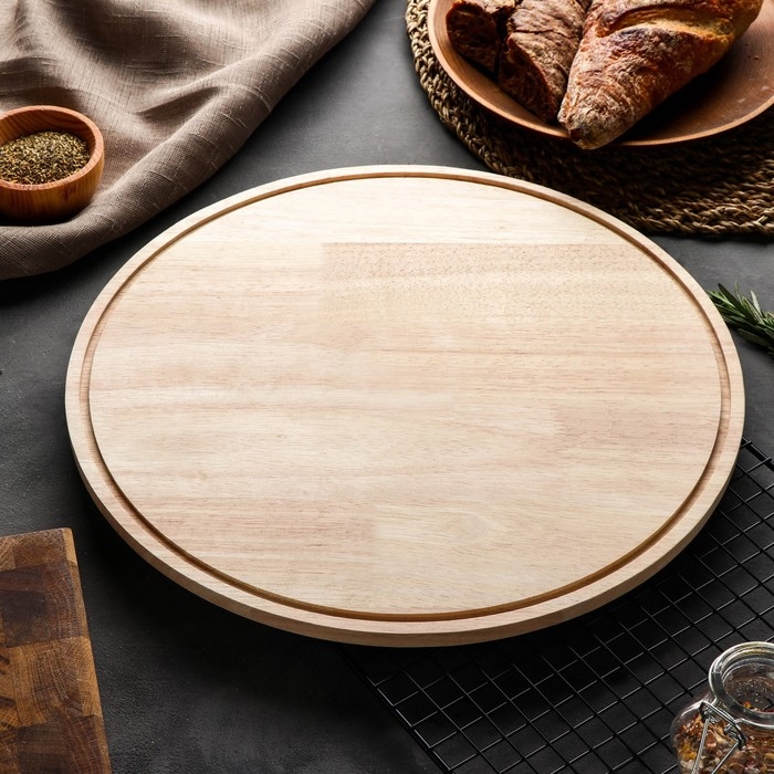 Доска разделочная Magistro &laquo;Дубрава&raquo;, d=35 см, дуб