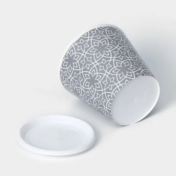 Горшок для цветов Доляна &laquo;Кракле&raquo;, 800 мл, цвет серый