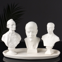 Набор бюстов на подносе, 20х10х15 см, белый