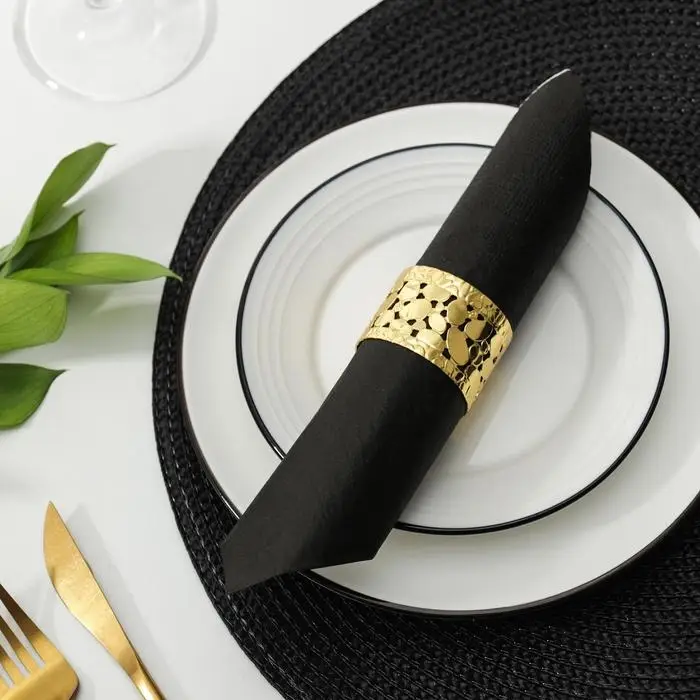 Кольцо для салфетки &laquo;Капли&raquo;, 5,5&times;4,5&times;3 см, цвет золотой