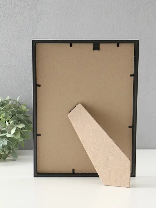 Фоторамка "Радуга" 21х30 см,  с подножкой, набор 3 шт, (пластиковый экран), серебро