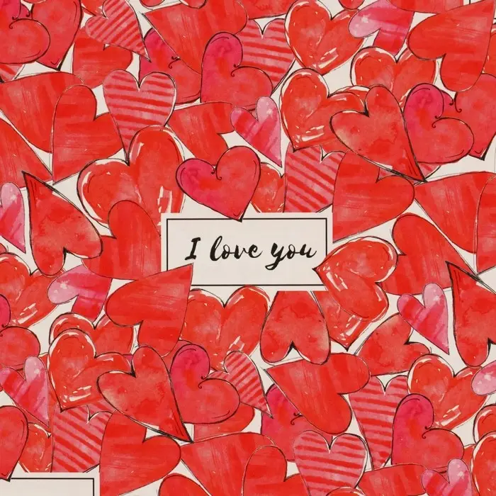 Бумага упаковочная глянцевая &laquo;Love&raquo;, 70 х 100 см