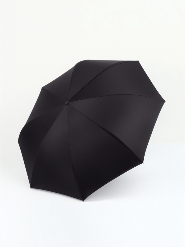 Зонт - наоборот &laquo;Однотон&raquo;, механический, 8 спиц, R = 53/61 см, цвет чёрный
