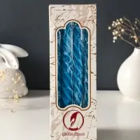 Набор свечей витых, 2,3х 24,5 см, 5 ч, 50 г, 4 штуки, синий