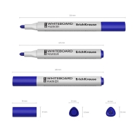Набор маркеров для досок ErichKrause W-170, 4 штуки, 2.0 мм, чернила на спиртовой основе, чёрный, синий, красный, зелёный