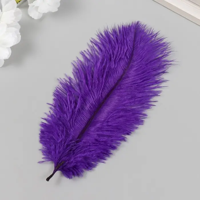 Перо декоративное страуса "Фиолет" h=15-20 см