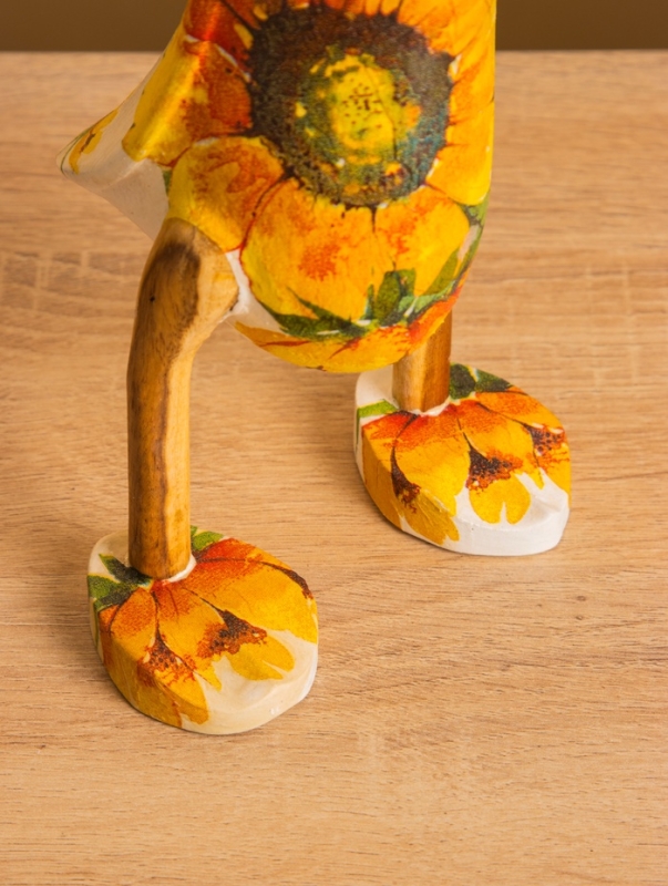 Сувенир &laquo;Утка в цветах&raquo;, 13&times;10&times;23 см, дерево