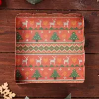 Коробка для печенья, &laquo;Скандинавия&raquo;, 12&times;12&times;3 см, Новый год