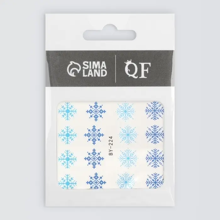 Слайдеры для ногтей &laquo;Снежинки&raquo;, голубые, синие