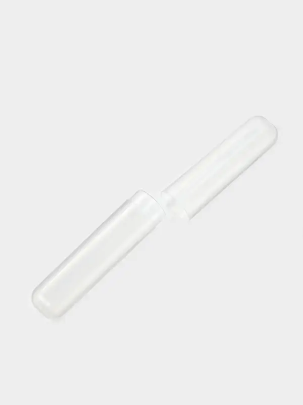 Футляр для зубной щетки, пластик, 19&times;2.5&times;2 см, прозрачный