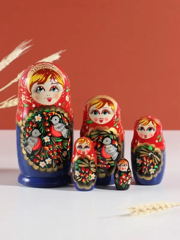 Матрёшка дерево &laquo;Птички&raquo;, 5-кукольная, 15 см