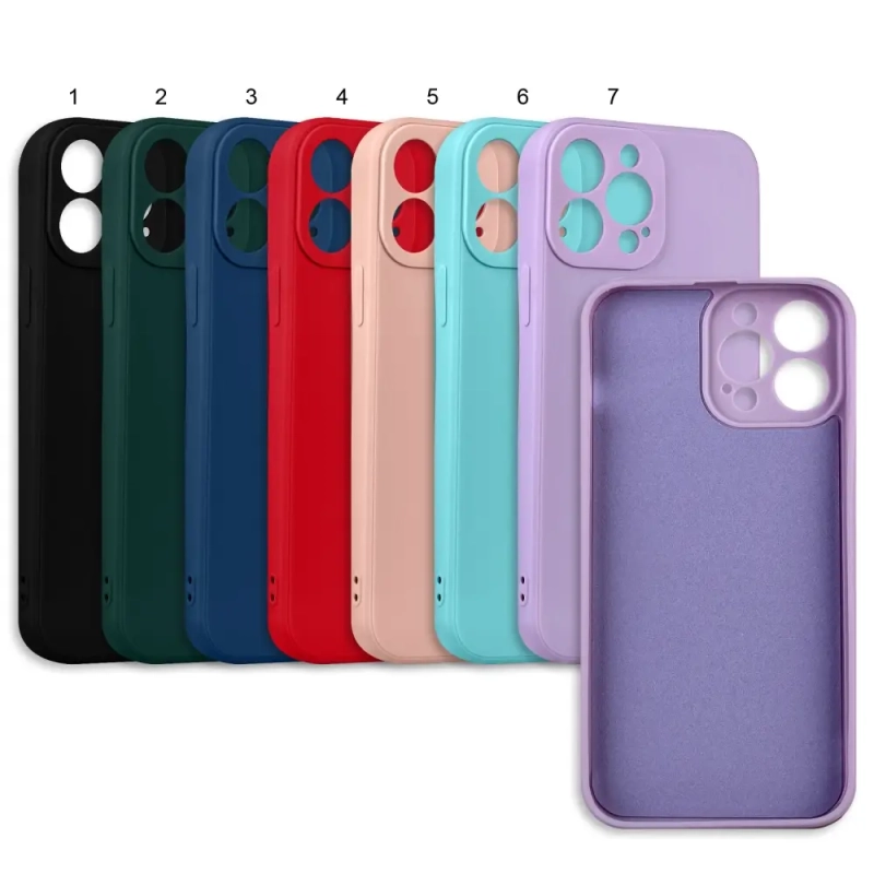 Чехол iPh 13 Pro Max цветной силикон