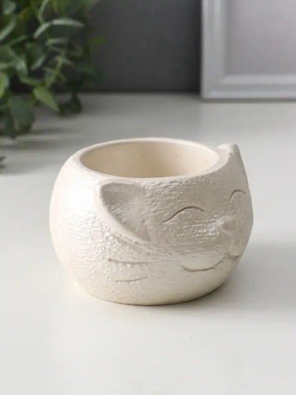 Подсвечник &laquo;Кот&raquo;, 6&times;9.5&times;10 см, перламутр