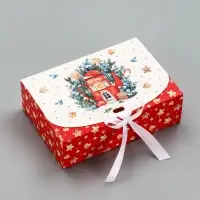 Складная коробка подарочная &laquo;Уютное рождество&raquo;, 16 &times; 11,5 &times; 5 см