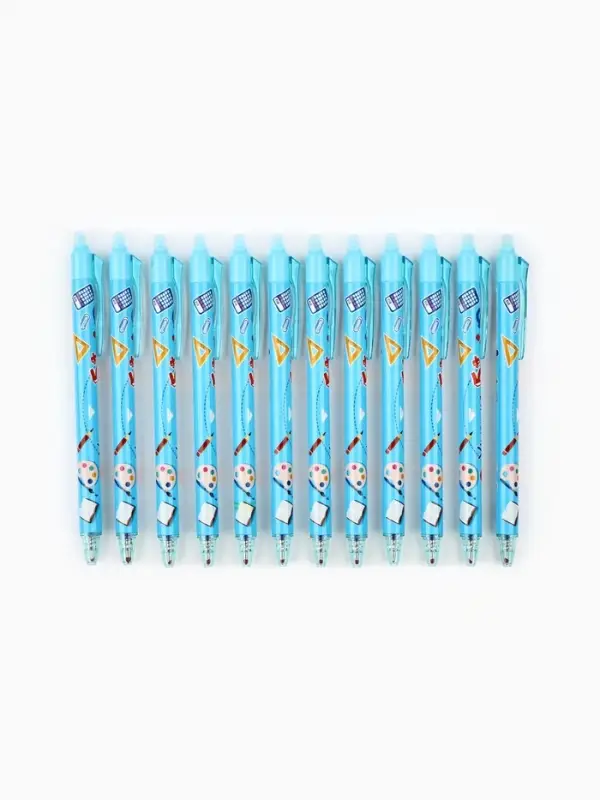 Ручка пластик пиши-стирай автоматическая "Учусь на 5+", синяя паста 0,7 мм