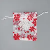 Мешочек подарочный органза &laquo;Снежная история&raquo;, 10 х 12 см +/- 1.5 см