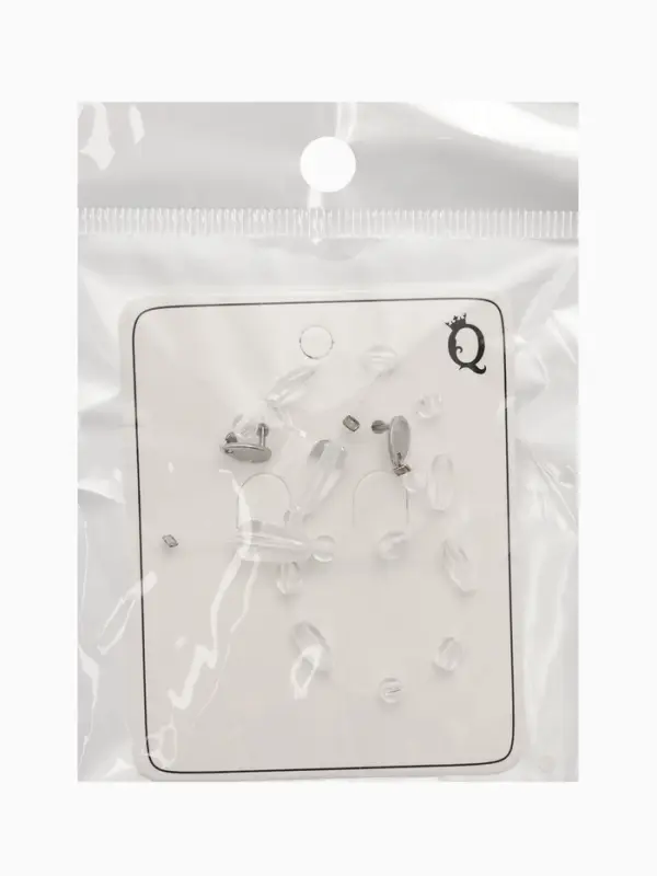 Серьги на леске "Капля росы", цвет белый в серебре