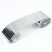 Зеркальная мозаика, самоклеящаяся, 4 см * 1 м, цвет серебро