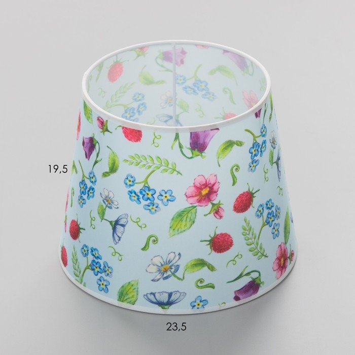 Абажур универсальный "Мелкие цветы"  Е27/Е14 24х24х19см