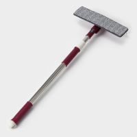 Щётка для окон Доляна, стальная телескопическая ручка 73(114) см, насадка из микрофибры 27&times;8 см, цвет МИКС