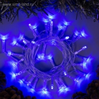 Гирлянда &laquo;Нить&raquo; 2 м, IP20, прозрачная нить, 20 LED, 2 режима, батарейки AAх3 (нет в комплекте), свечение синее