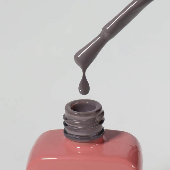 Гель лак для ногтей &laquo;SIMPLE&raquo;, 3-х фазный, 10 мл, LED/UV, цвет серый (114)