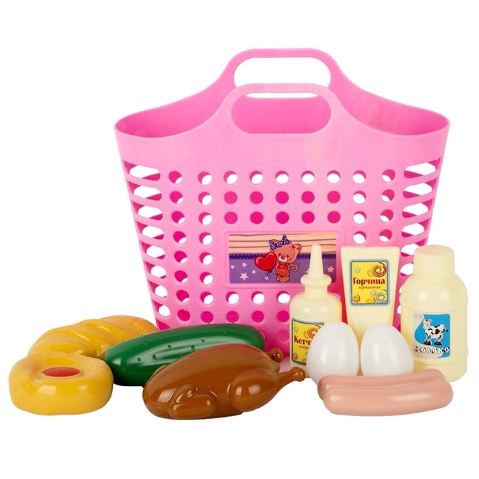 Игровой набор &laquo;Продуктовая корзинка&raquo; 12 предметов, цвета МИКС